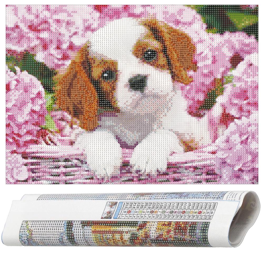 Set de broderie cu diamante 5D, 30x40cm, model Catel