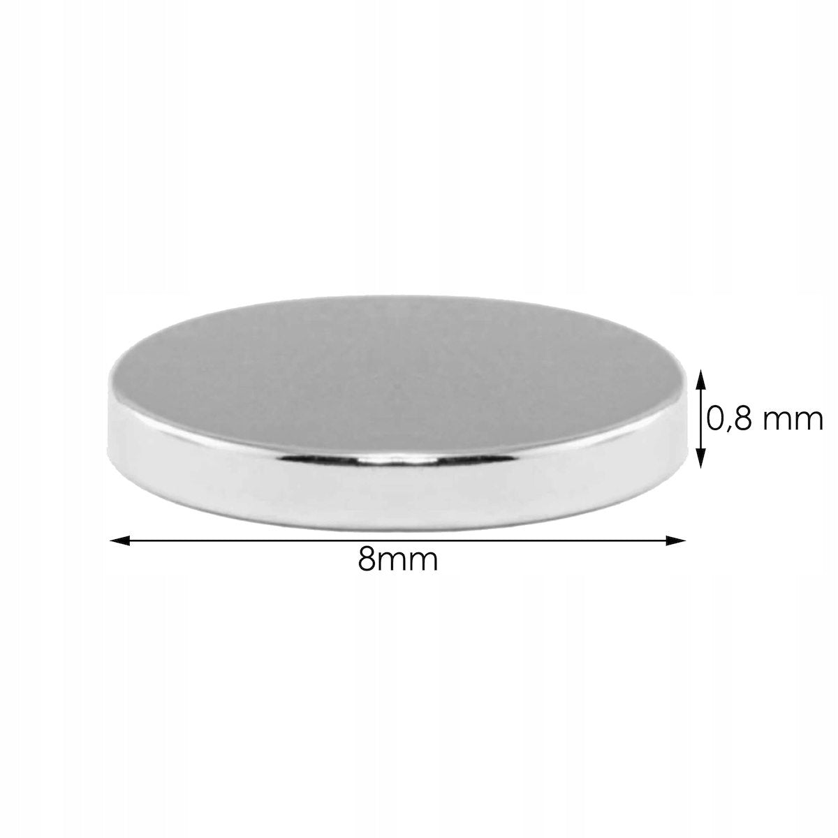 Magneti mici pentru tabla magnetica flipchart, 20 bucati, 8mm, argintiu