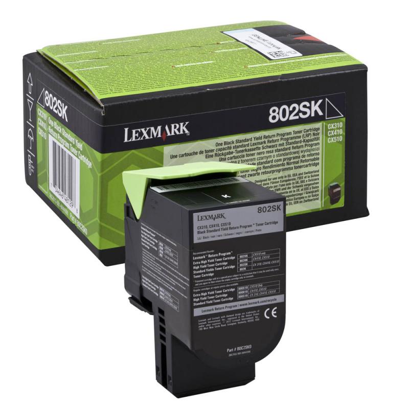 Toner Original Lexmark Black, 80C2SK0, pentru CX310|CX410|CX510, 2.5K, , "80C2SK0"