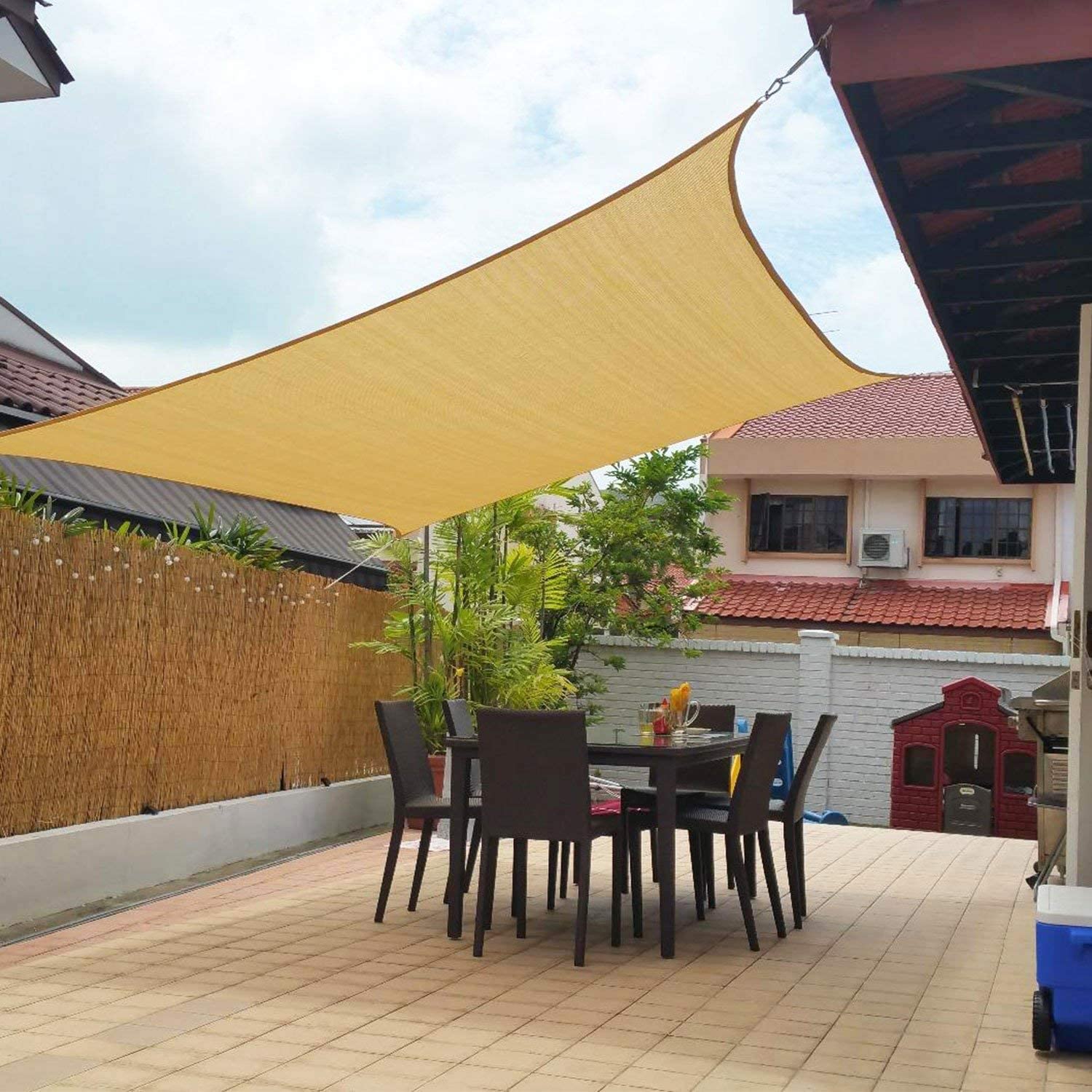 Copertina prelata de soare Sersimo SN126, patrata, impermeabila cu protectie UV, 4x4m, bej