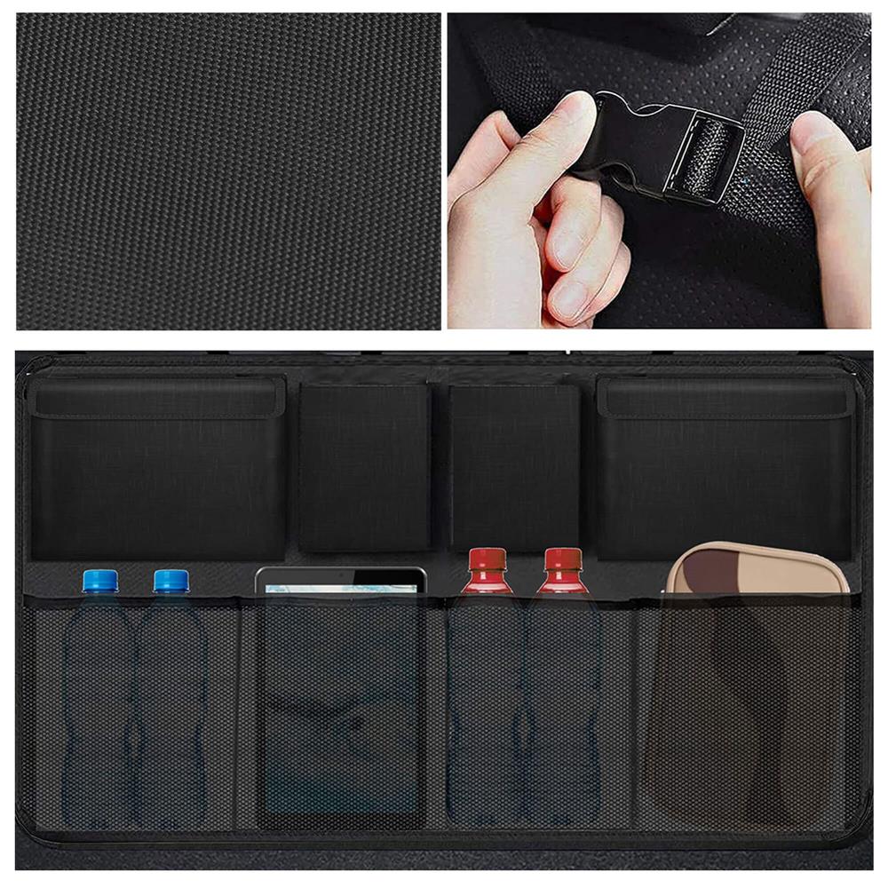 Organizator pentru spatarul masinii, cu 8 buzunare, 88x46cm, negru