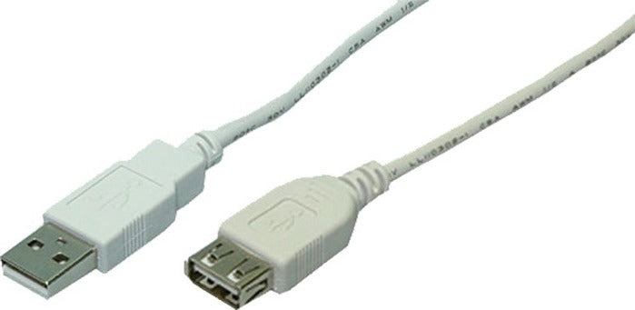 CABLU USB LOGILINK prelungitor, USB 2.0 (T) la USB 2.0 (M), 2m, gri, "CU0010"