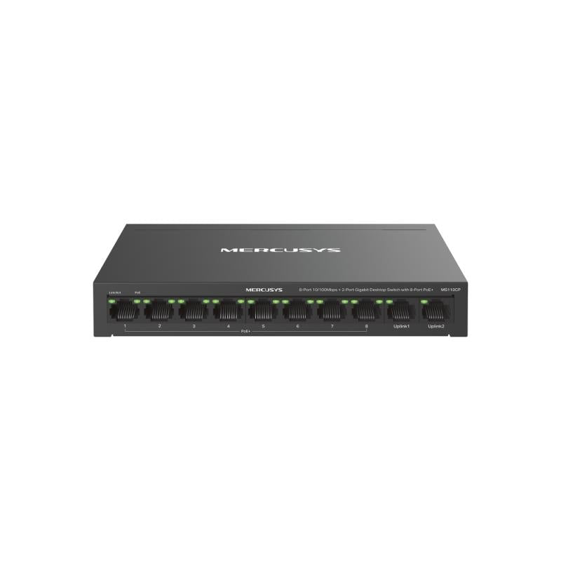Mercusys Desk Switch 8PORT MS110CP (Switch desktop Mercusys 8-Port 10/100 Mbps + 2-Port Gigabit Desktop Switch with...)