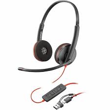 Poly Blackwire 3220 Stereo USB-C Headset +USB-C/A Adapter "8X228AA"