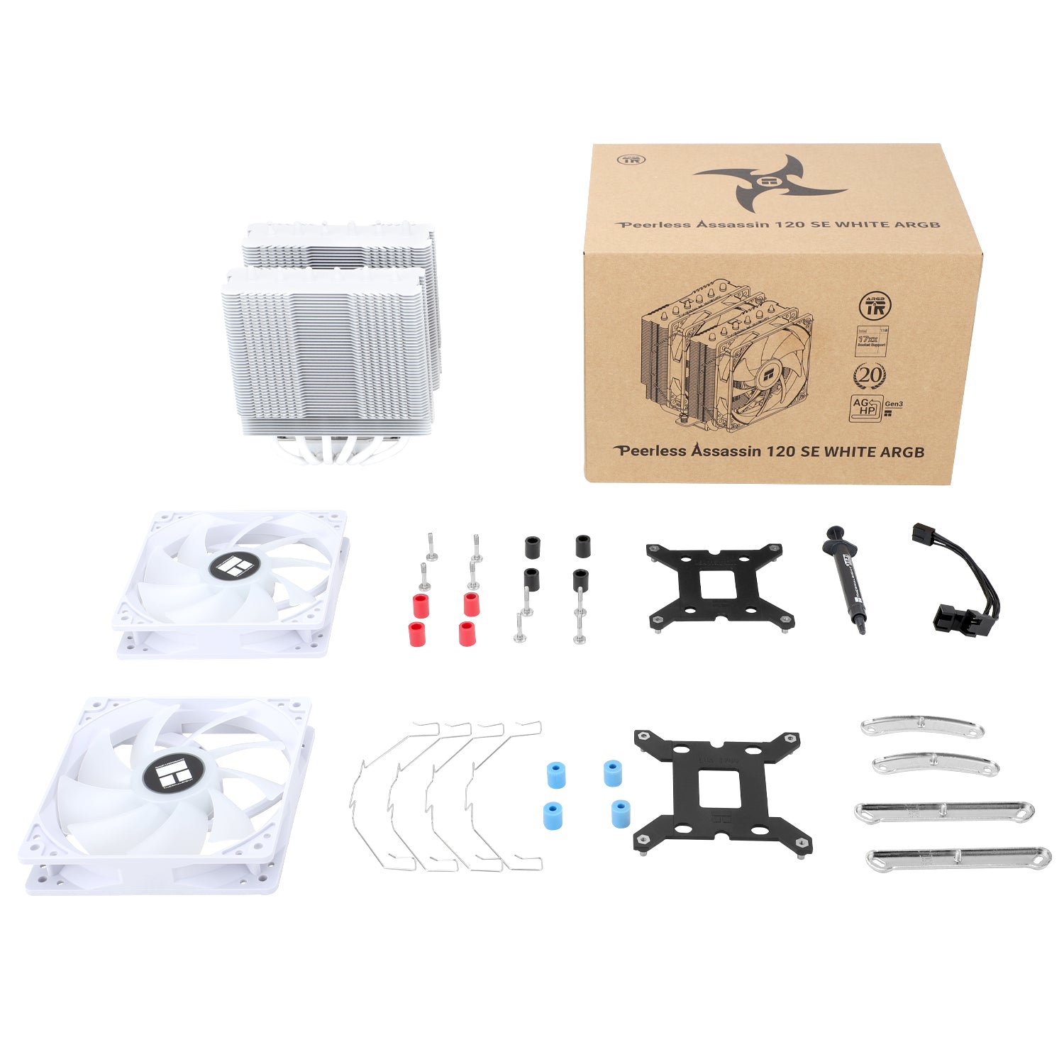 COOLER Thermalright "Peerless Assassin 120 SE White ARGB" skt. Intel si AMD, racire cu aer, vent. 120mm, 1500 rpm, 6 heatpipes, inaltime 155mm, ARGB,"Peerless Assassin 120 SE White ARGB"