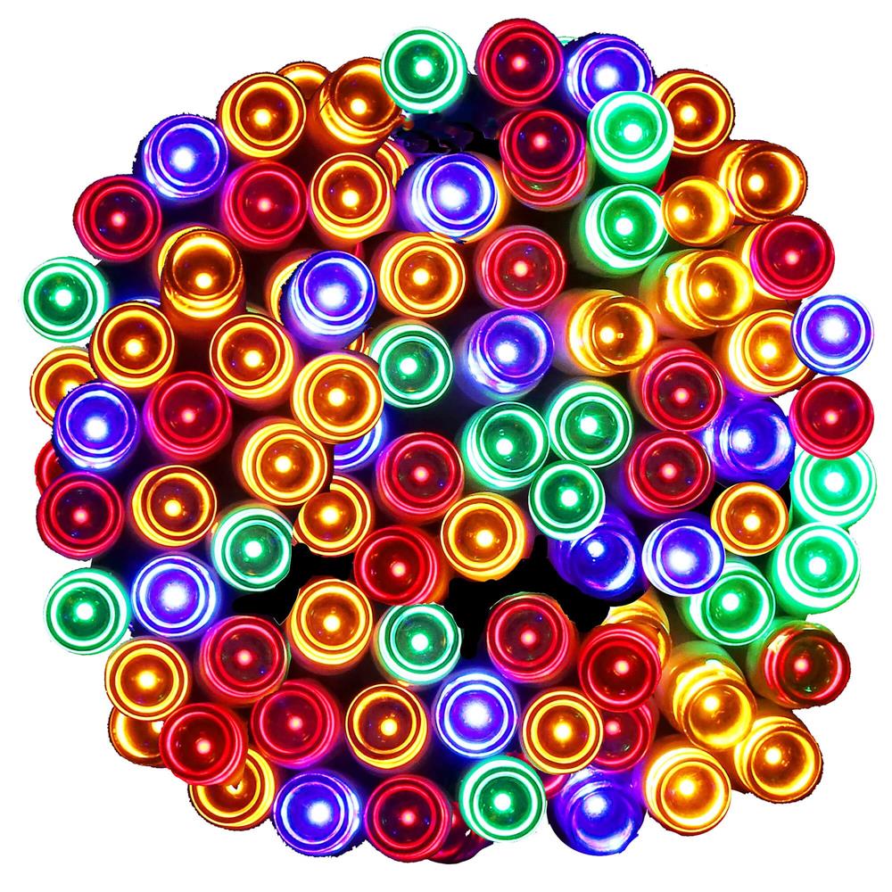 Instalatie lumini de exterior pentru gradina, 9 metri, 120 LED-uri, cu baterii, multicolor