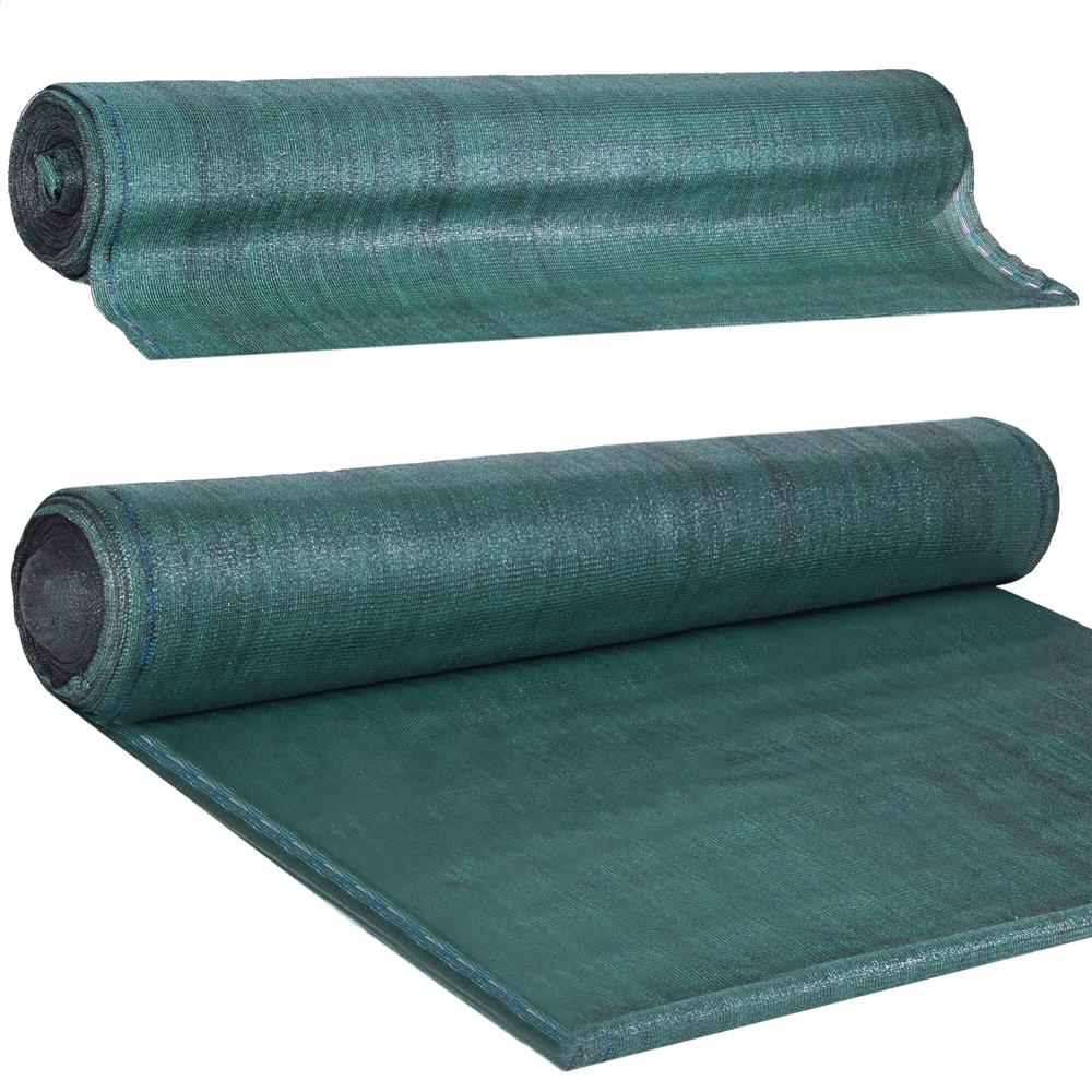 Plasa umbrire si intimitate pentru gard, 1.2m latime, 50m lungime, 140g densitate, verde cu negru