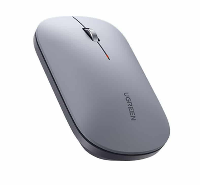 MOUSE Ugreen, "MU001" PC sau NB, wireless 2.4GHz, optic, 3/1 butoane/scroll, 4000 dpi, gri "90373" - 6957303893737