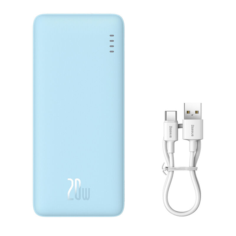 POWER BANK Baseus Airpow, 10000mAh, 20W, 1 x USB; 1 x USB Type-C, total 3A, albastru, "P10022801313-00" - 6932172646967
