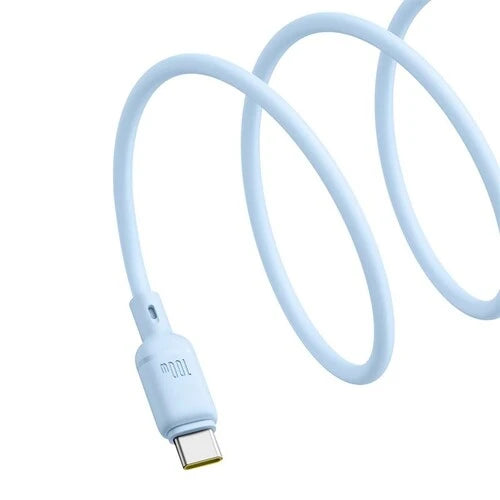 CABLU alimentare si date Baseus Pudding, Fast Charging Data Cable pt. smartphone, USB Type-C la USB Type-C 100W, 1.5m, albastru "P10377701311-00" - 6932172668549