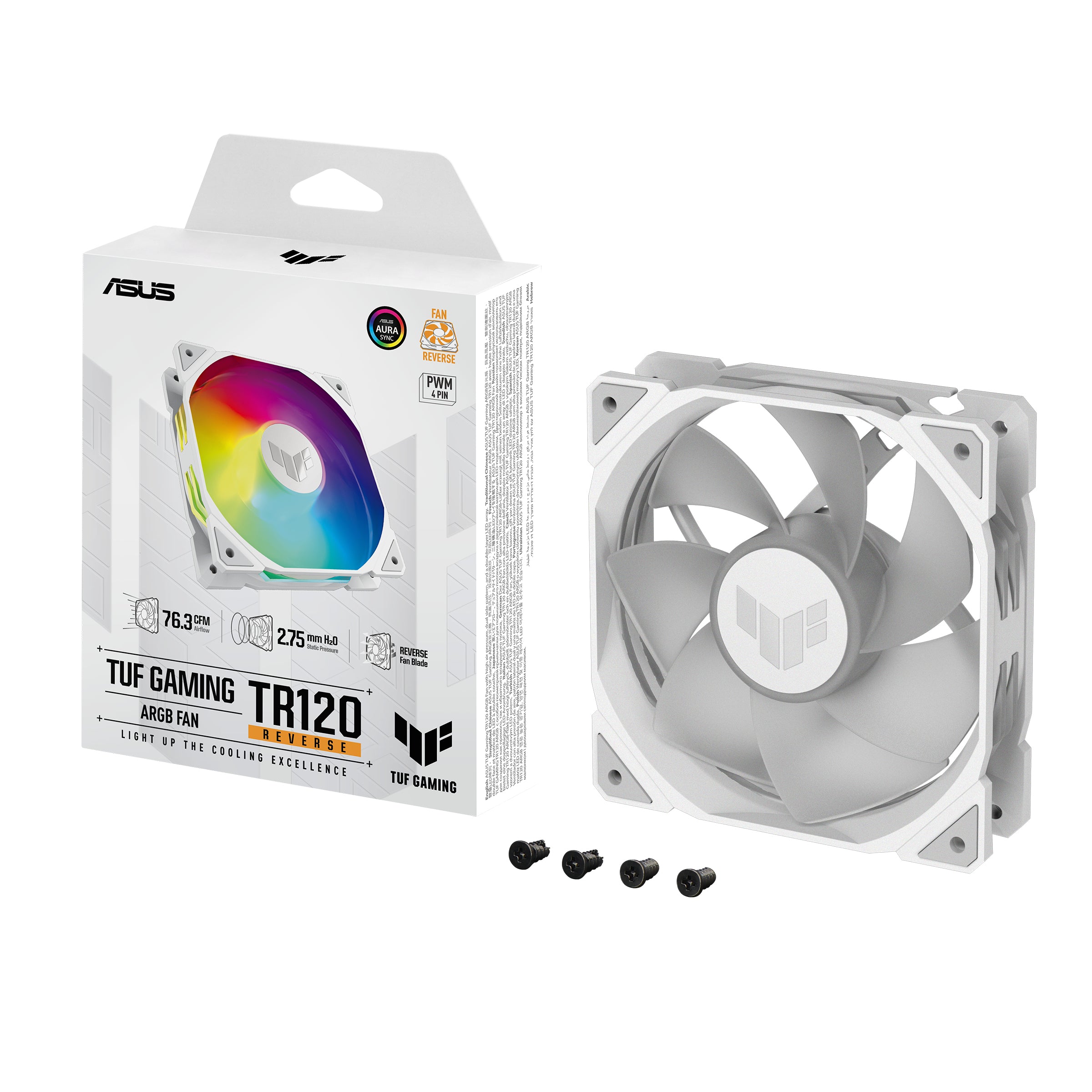 TUF Gaming TR120 Reverse 120mm ARGB White "90DA00D3-B09000"