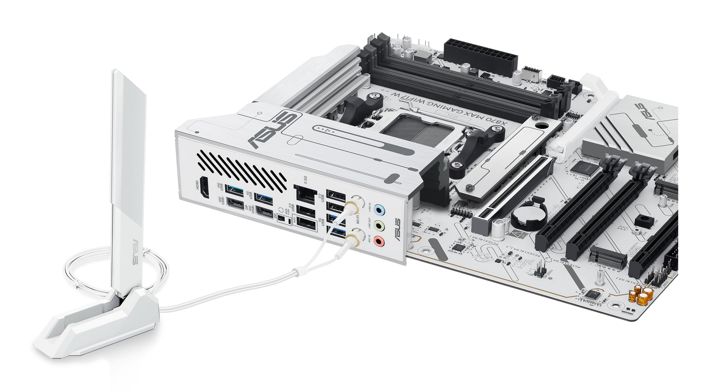 Placa de baza ASUS X870 MAX GAMING WIFI7 W, AMD X870, AM5, ATX, DDR5 "90MB1LZ0-M0EAY0"