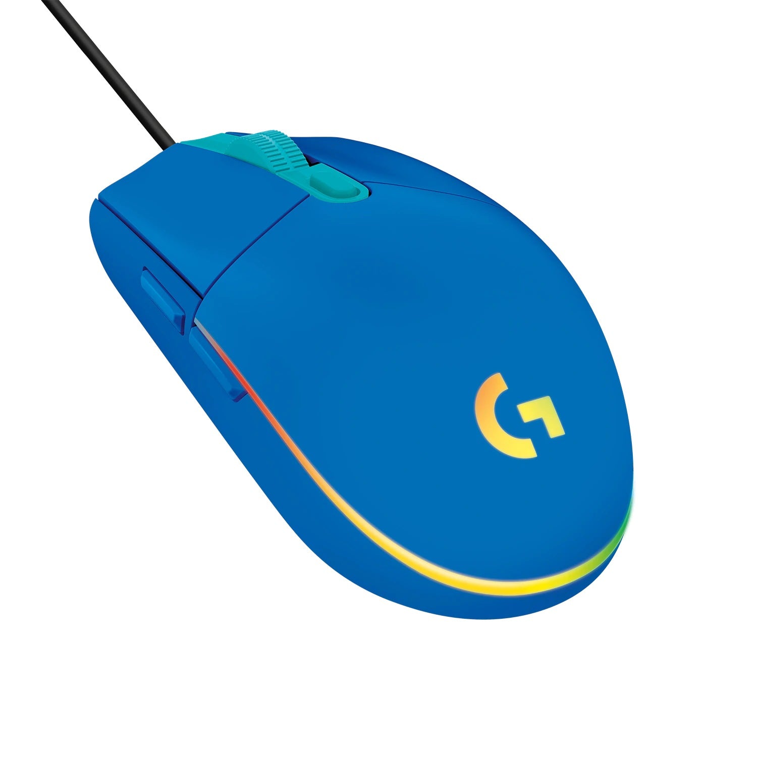 MOUSE LOGITECH, "G102 LIGHTSYNC", gaming, cu fir, USB, optic, 8000 dpi, butoane/scroll 6/1, iluminare, butoane programabile, albastru, "910-005801"