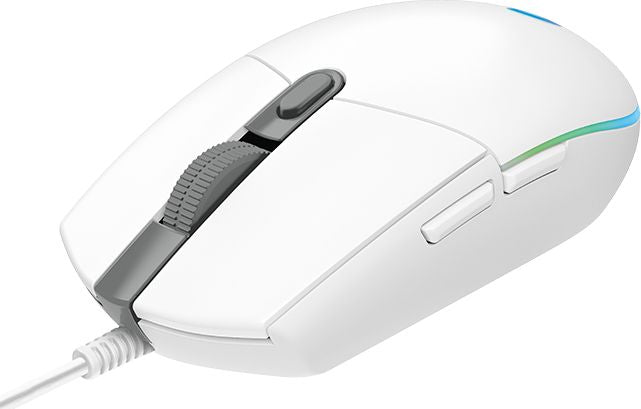 MOUSE LOGITECH, "G102 LIGHTSYNC", gaming, cu fir, USB, optic, 8000 dpi, butoane/scroll 6/1, iluminare, butoane programabile, alb, "910-005824"