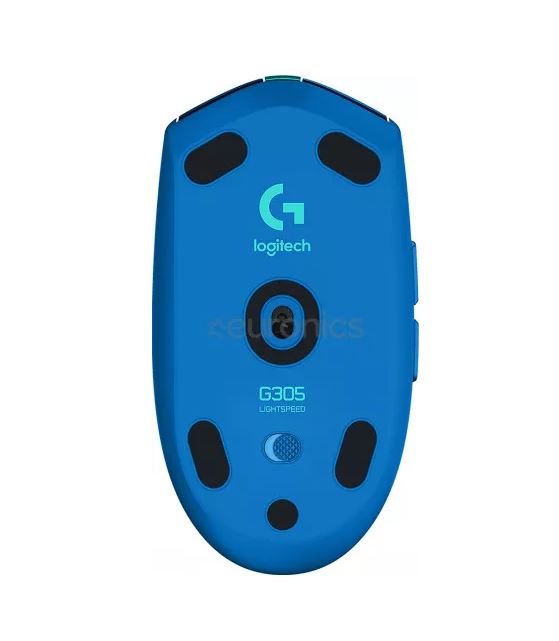 MOUSE LOGITECH, "G305 Lightspeed", gaming, wireless, 2.4GHz, optic, 12000 dpi, butoane/scroll 6/1, buton selectare viteza, albastru, "910-006014"