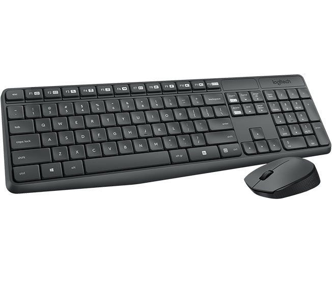 KIT wireless LOGITECH, tastatura wireless multimedia + mouse wireless 3 butoane, black, "MK235" "920-007931"