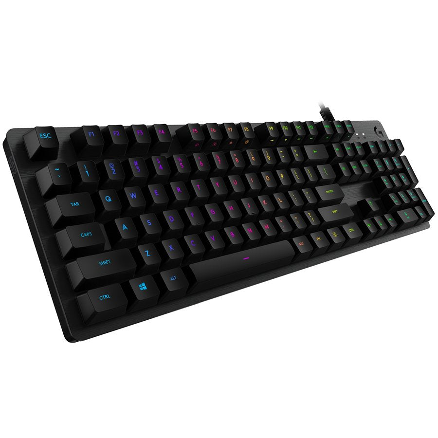 LOGITECH G512 CARBON LIGHTSYNC RGB Mechanical Gaming Keyboard with GX Brown switches-CARBON-US INTL-USB "920-009352"