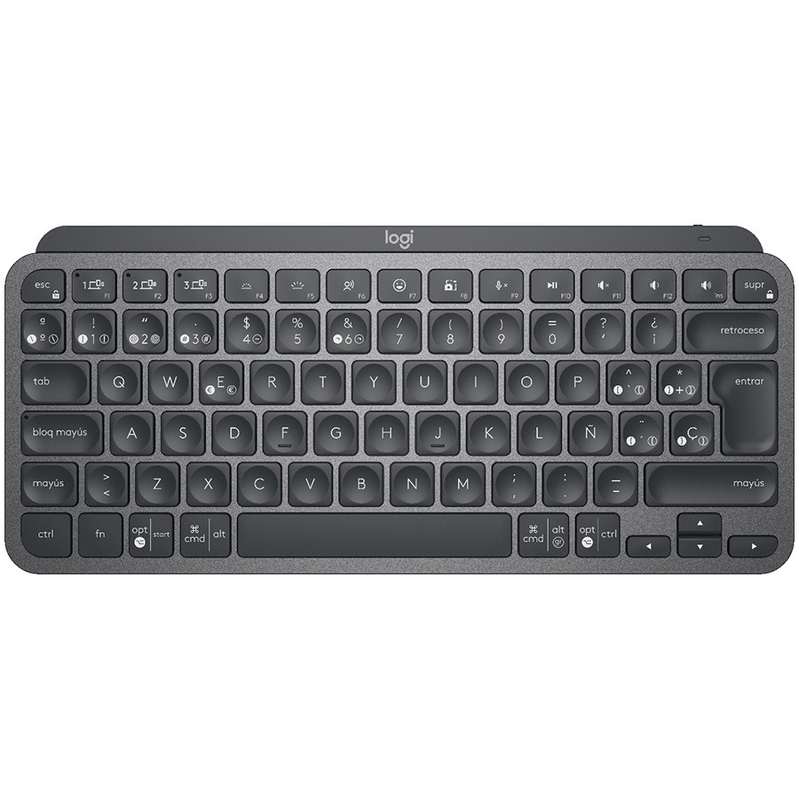 LOGITECH MX Keys Mini Minimalist Wireless Illuminated Keyboard - GRAPHITE - US INTL - 2.4GHZ/BT - INTNL, "920-010498"