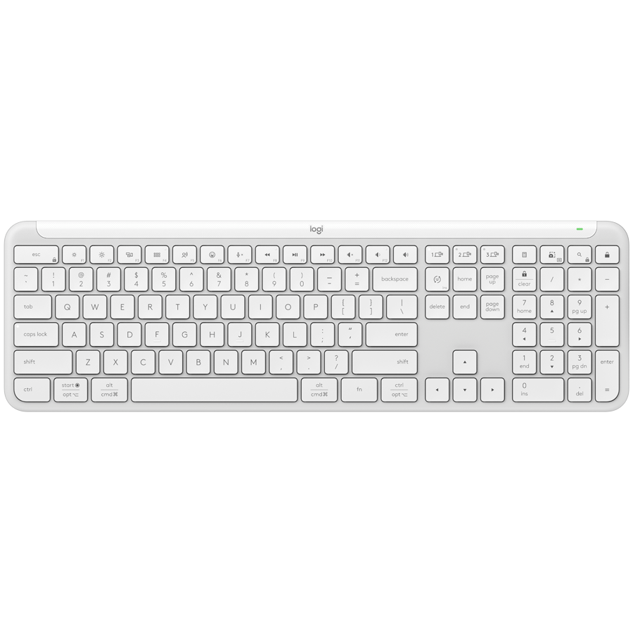 LOGITECH SIGNATURE SLIM WIRELESS KEYBOARD K950 - OFF WHITE - US INTL - 2.4GHZ/BT - INTNL-973 "920-012466"