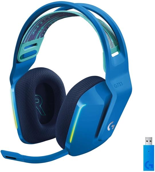 LOGITECH G733 LIGHTSPEED Wireless RGB Gaming Headset - BLUE - 2.4GHZ - EMEA, "981-000943"
