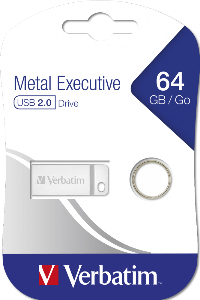 MEMORIE USB VERBATIM METAL EXECUTIVE 64GB , USB 2.0, ARGINTIU "98750"