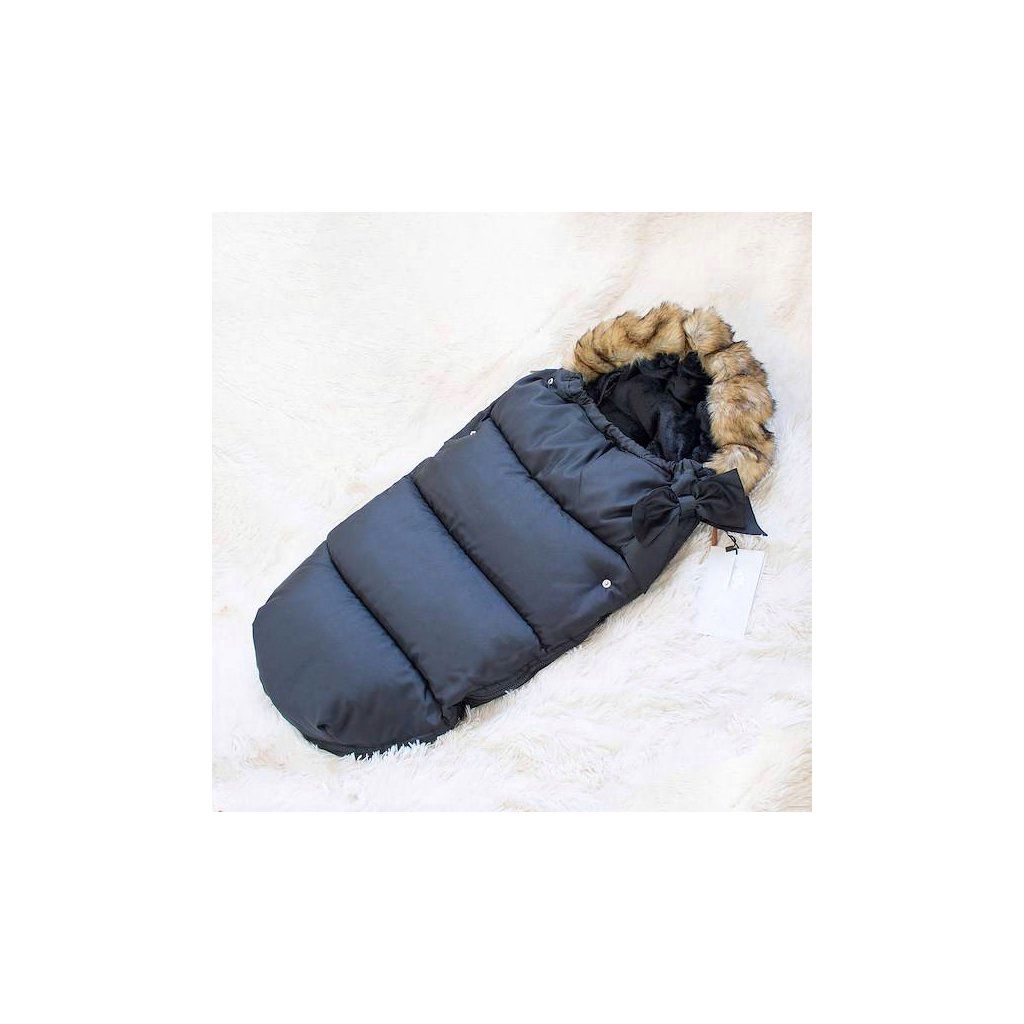 Sac iarna de bebelusi pentru carucior, marime universala, 90x45cm, negru