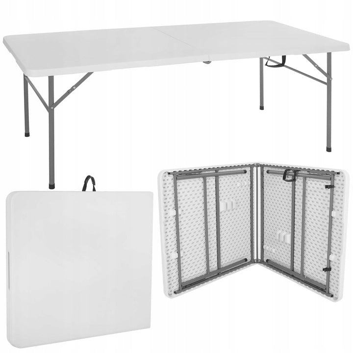 Masa catering profesionala pentru evenimente, plianta, dreptunghiulara, 200x90x74cm, alb