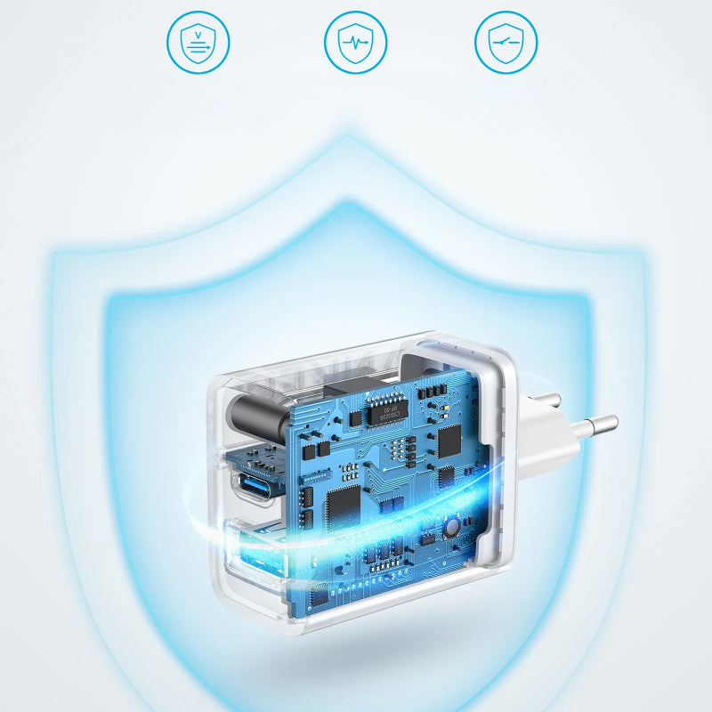 INCARCATOR retea Anker "312" 20W, PowerIQ, 1 x USB Type-C, 1 x USB, alb, "A2348G21" - 0194644139735