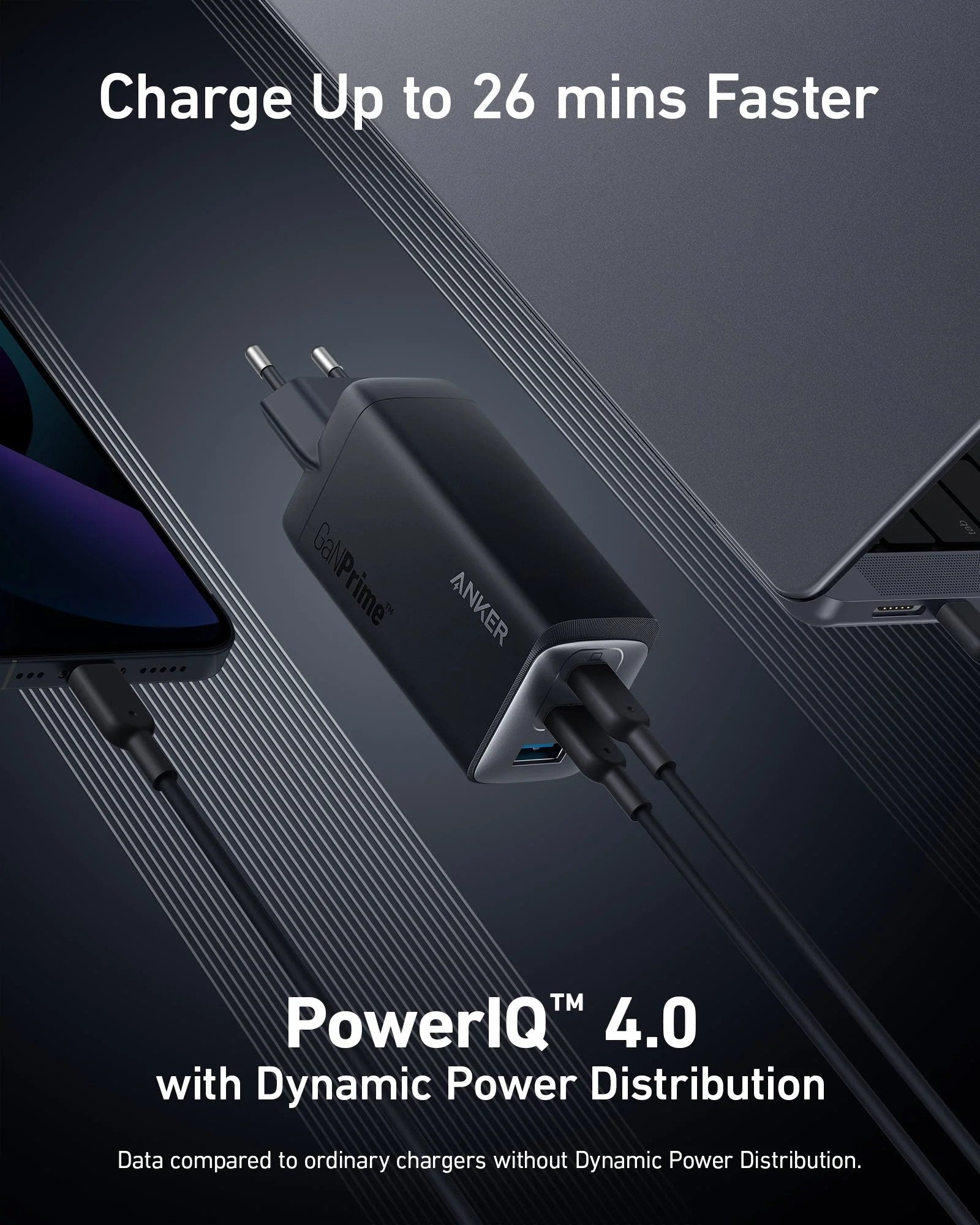 INCARCATOR retea Anker "735 GaNPrime III" 65W, PD 3.0, QC 3.0, 2 x USB Type-C, 1 x USB, negru, "A2668311" - 0194644099091