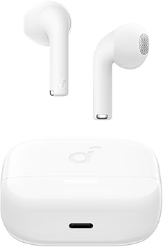Casti TWS Anker "Soundcore K20i", semi-in-ear, utilizare multimedia, Bluetooth 5.3, driver 13mm, durata baterie pana la 36 ore, IPX5, ENC, alb, "A3994G21" - 0194644037611