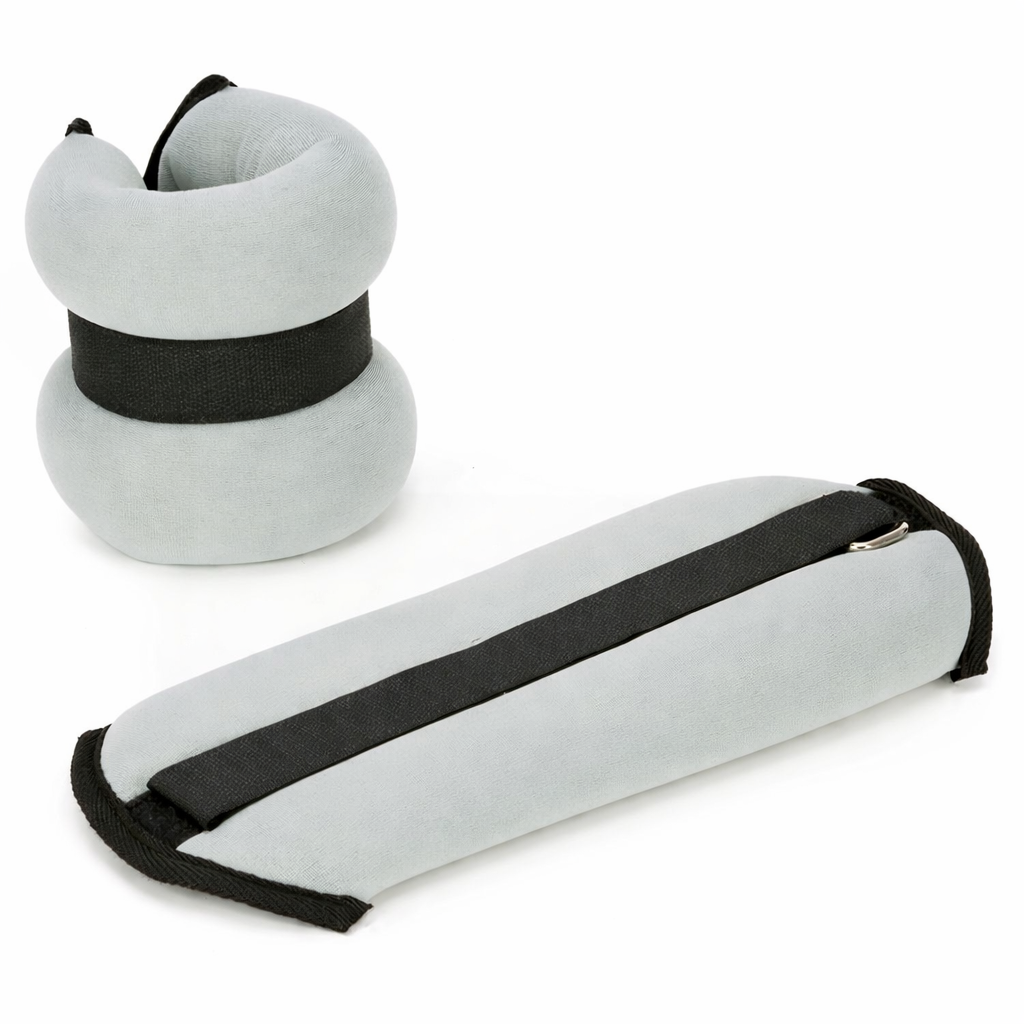 Greutati pentru incheietura mainii si glezna 2x0,5 kg, neopren si nisip fier, 25x10 cm, gri