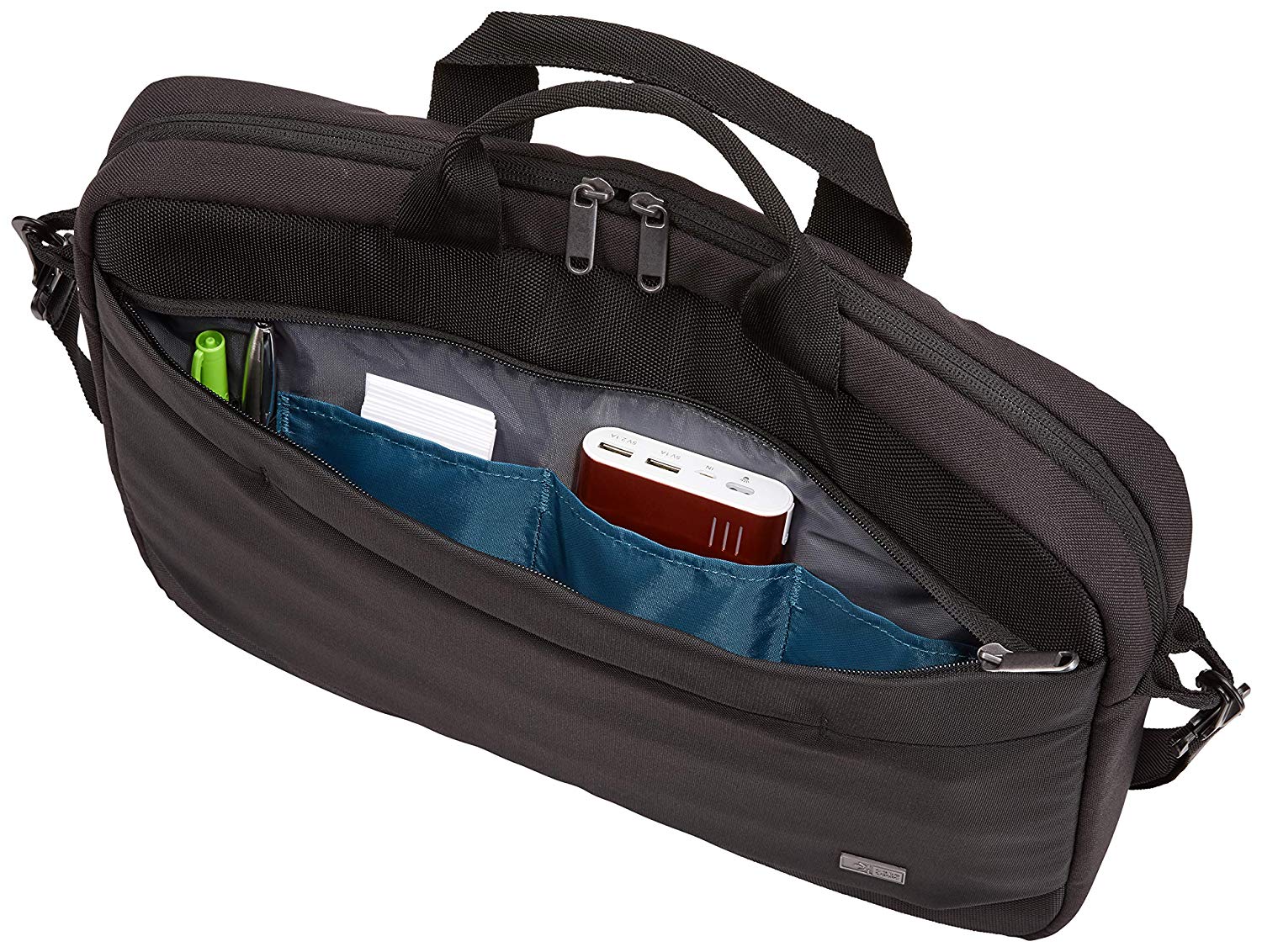 GEANTA CASE LOGIC, pt. notebook de max. 15.6 inch, 1 compartiment, buzunar frontal x 2, waterproof, poliester, negru, "ADVA-116 BLACK"/3203988