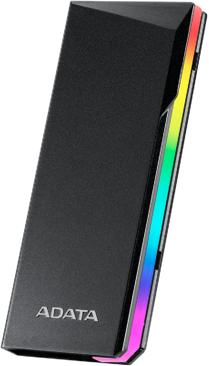 RACK extern ADATA, pt. SSD, M.2 S-ATA NGFF si M.2 PCIe NVME, interfata PC USB 3.2 Gen2, gri metalizat, RGB, "AEC700GU32G2-CGY"