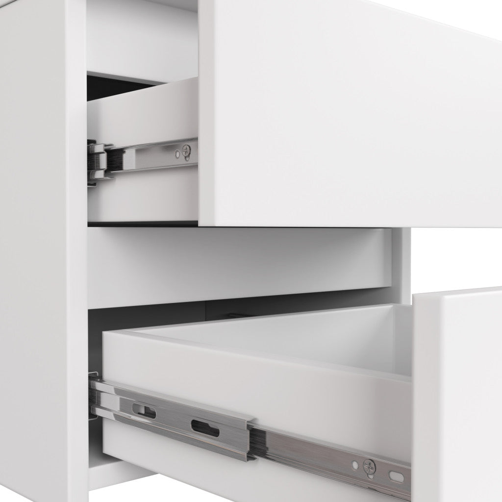 Comoda cu 5 sertare, PAL laminat, 40x35x92 cm, alb mat