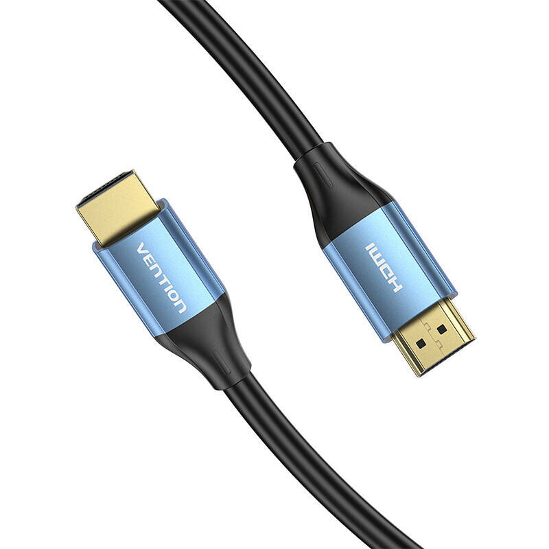 Cablu video Vention, HDMI(T) la HDMI(T), 1m, rezolutie maxima 4K la 60Hz/1080p la 60Hz, conectori auriti, cupru, invelis PVC, negru, "ALHSF" - 6922794765580