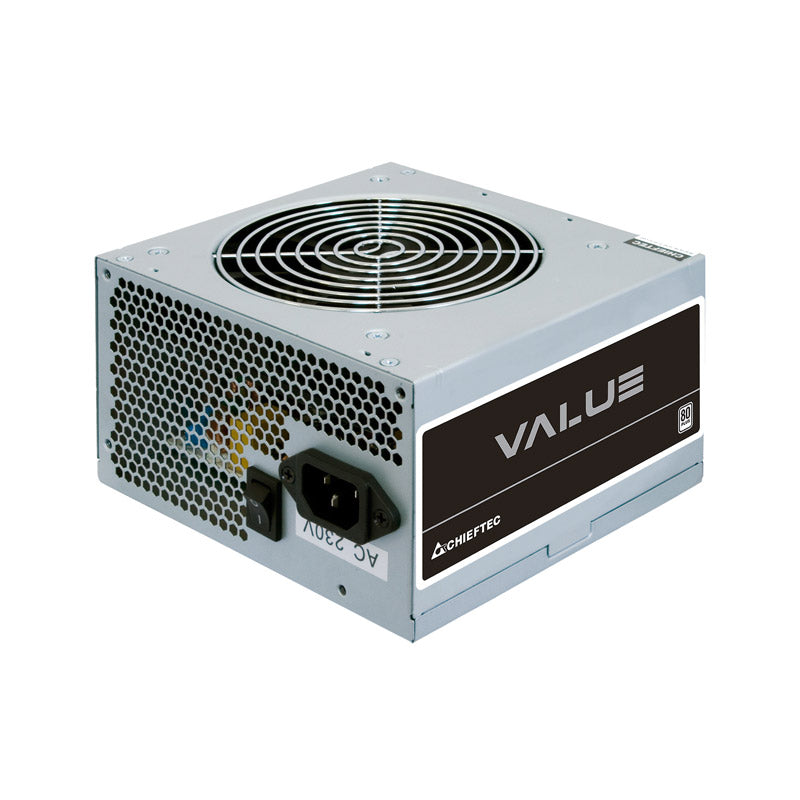 SURSA Chieftec Value 400 W, non-modulara, certificare 80 Plus, ventilator 120mm, CPU 4+4 pin x 1, PCI-E 6+2 pin x 1, SATA x 3, "APB-400B8"