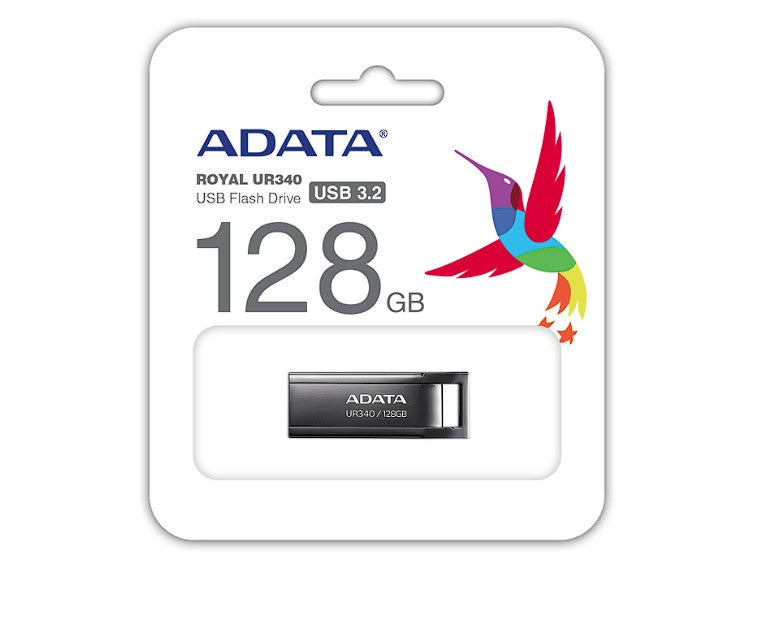 MEMORIE USB 3.2 ADATA UR340 128GB BLACK METALIC, "AROY-UR340-128GBK"