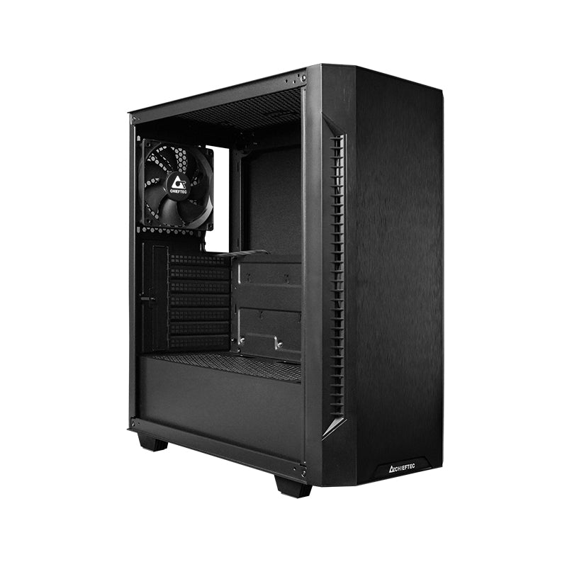 CARCASA CHIEFTEC ELOX, Middle Tower, Mini ITX, mATX, ATX, fara sursa, USB 3.0 x 2, USB 2.0 x 1, Jack 3.5mm x 2, mesh , "AS-01B-OP"