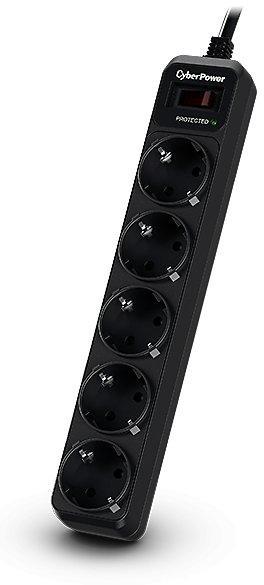 PRELUNGITOR CYBER POWER, Schuko x 5, conectare prin Schuko (T), cablu 1.8 m, 10 A, protectie supratensiune, negru, "B0520SCO-DE"