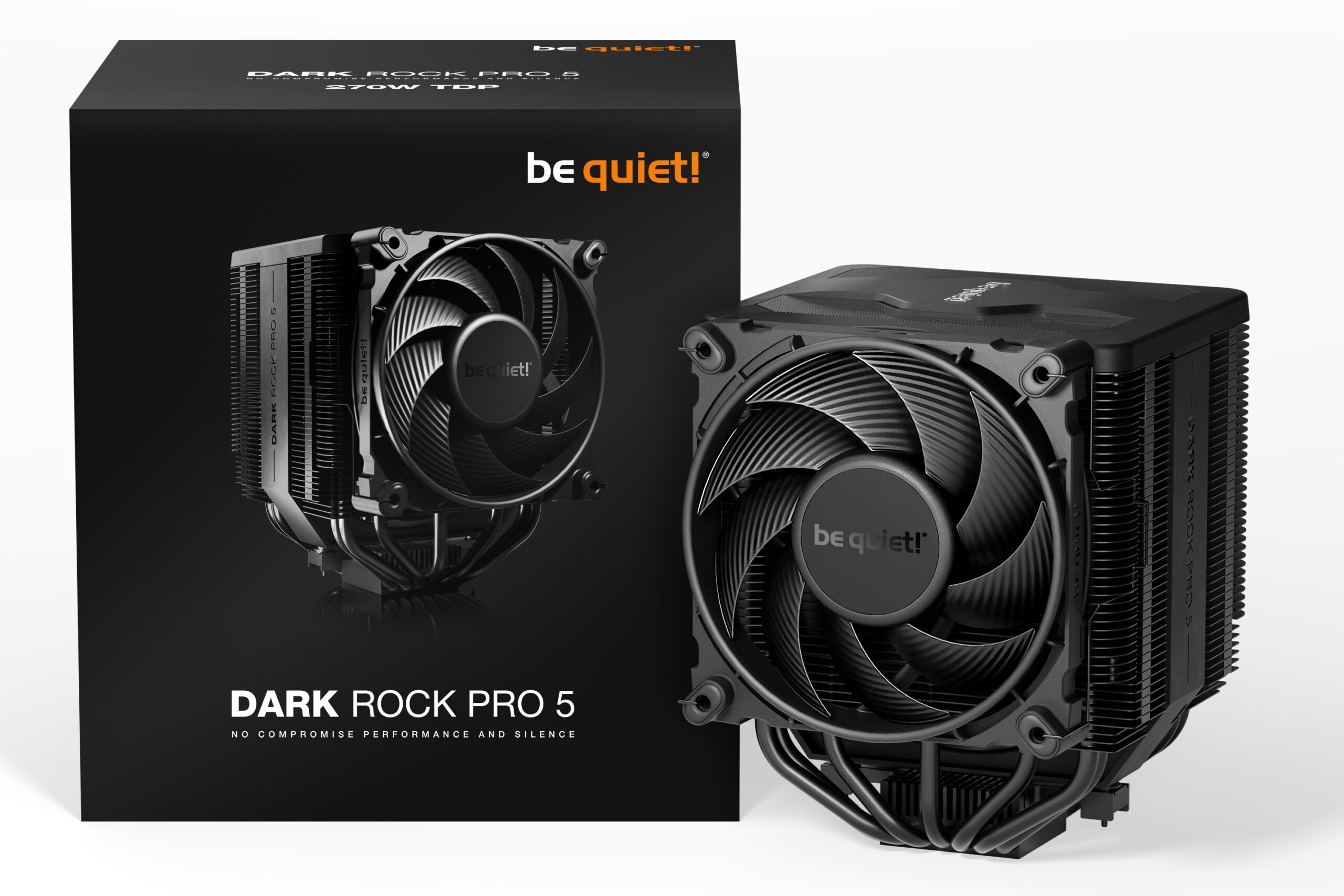 COOLER be quiet "Dark Rock Pro 5",racire aer, Ø6 mm×7 pcs heatpipe,skt. Intel LGA 1700/1200/115x, AMD: AM5/AM4, fan 1x120mm + 1x135mm, 2000 rpm, conectare 4-pin PWM, LED "BK036"