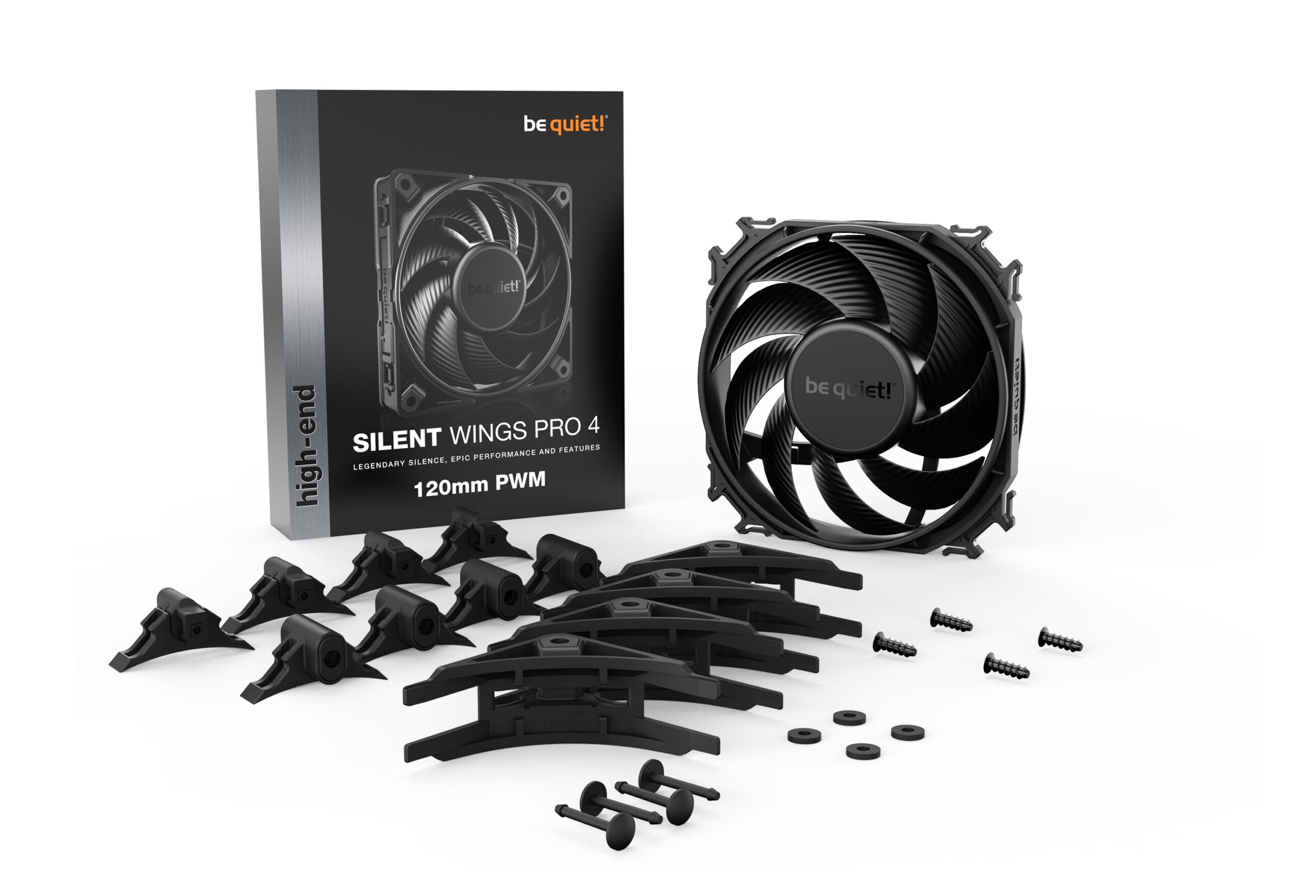 Ventilator be quiet "SILENT WINGS 4" 140mm, 2400 rpm, Fluid Dynamic Bearing, 4-pin PWM, "BL099"