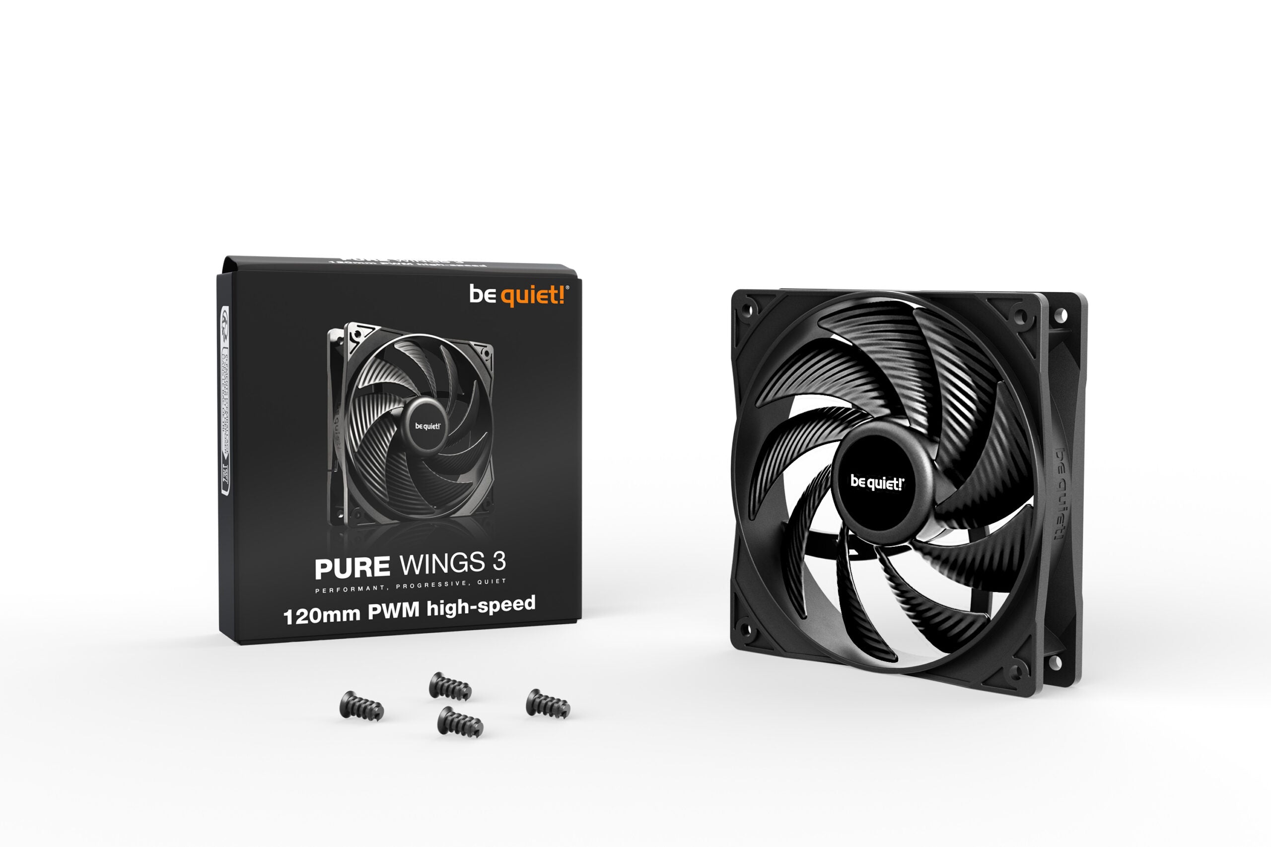 Ventilator be quiet! "PURE WINGS 3"120mm 2100 rpm, Rifle bearing, 4-pin PWM, , "BL106"
