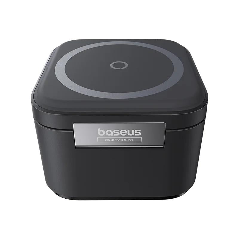 INCARCATOR RETEA Baseus MagPro 2-in-1 Magnetic, 25W, prindere magnetica incarcare wireless 15W, incarcare wireless MagPro Magnetic pentru iWatch 2.5W, negru, "P10264100123-01" - 6932172679064