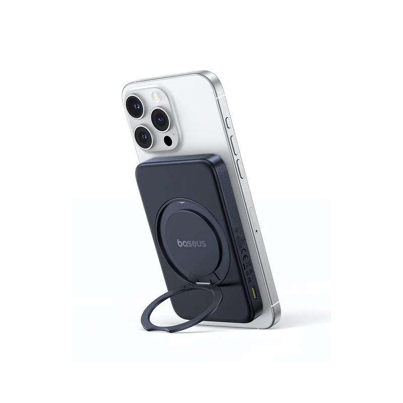 POWER BANK Baseus PicoGo Qi2 Magnetic, 5000mAh, PD 20W, 1 x USB Type-C, incarcare wireless Qi2 15W, prindere magnetica Iphone, include cablu USB Type-C la USB Type-C 30cm, negru "P10076802123-00" - 6932172677619