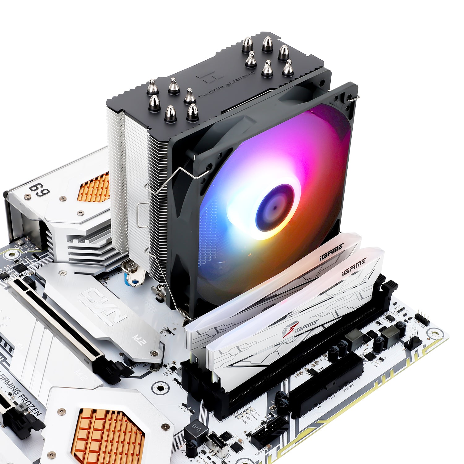 COOLER Thermalright "Burst Assassin 120 Argb" skt. Intel si AMD, racire cu aer, vent. 120mm, 1550 rpm, 6 heatpipes, inaltime 154mm, ARGB, gri,"Burst Assassin 120 Argb"