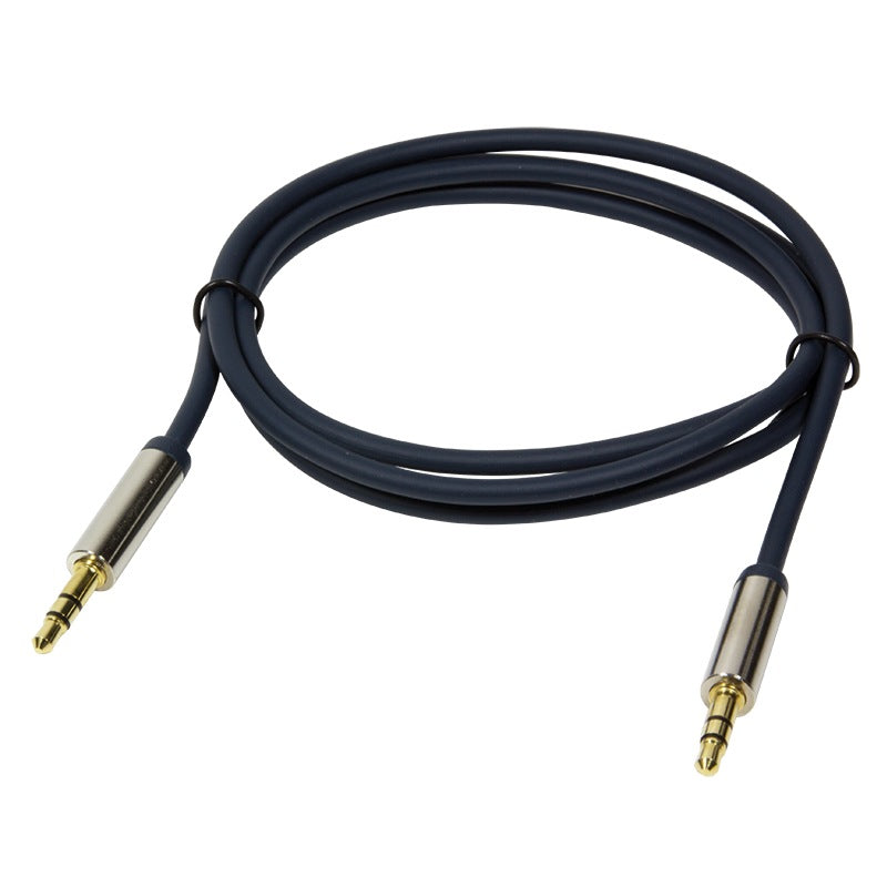 CABLU audio LOGILINK stereo (3.5 mm jack T/T), 0.5m, conectori auriti, albastru "CA10050"