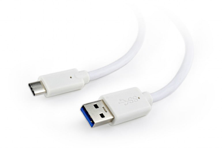 CABLU alimentare si date GEMBIRD, pt. smartphone, USB 3.0 (T) la USB 3.1 Type-C (T), 36W, 1m, alb, "CCP-USB3-AMCM-1M-W"