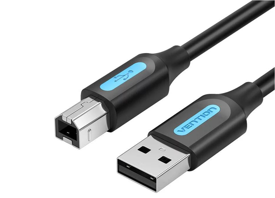 Cablu USB pt. imprimanta Vention, USB 2.0 (T) la USB 2.0 tip B (T), 3m , invelis PVC, negru, "COQBI" - 6922794748583