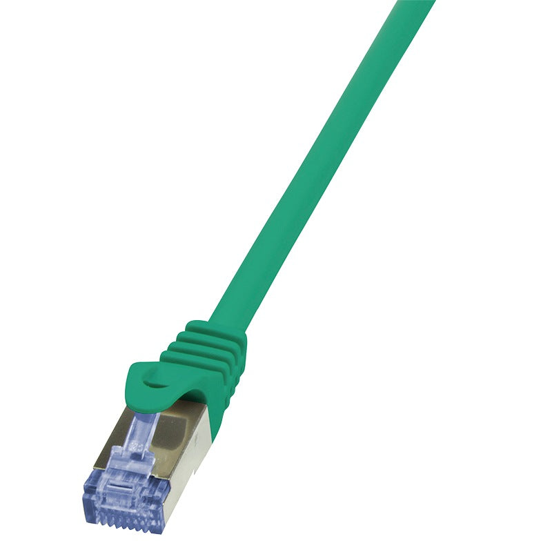 PATCH CORD S/FTP LOGILINK Cat6a, LSZH, cupru, 0.5 m, verde, AWG26, dublu ecranat "CQ3025S"