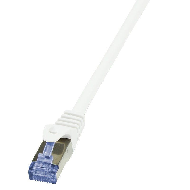 PATCH CORD S/FTP LOGILINK Cat6a, LSZH, cupru, 1 m, alb, AWG26, dublu ecranat "CQ3031S"